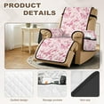 thumbnail image 3 of TSOVTHRID Pink Butterfly Print Recliner Cover Non-Slip Reclining Covers with Pocket Stay in Place Recliner Chair Covers with Elastic Strap Washable Furniture Protector for Pets, 3 of 7