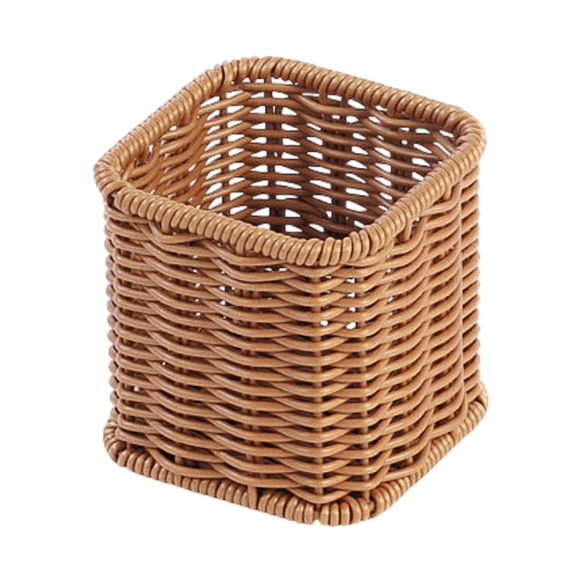 Canasta de almacenamiento tejido, soporte de utensilios tejidos, organizador de la cocina organizadora de almacenamiento de cuchara de almacenamiento, cuadrado