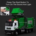 thumbnail image 3 of 1:32 Toy Garbage Classification Sanitation Truck Models Alloy Diecast Flatbed Trucks Sound Light Doors Opened Pull Back Kid Gift, 3 of 8