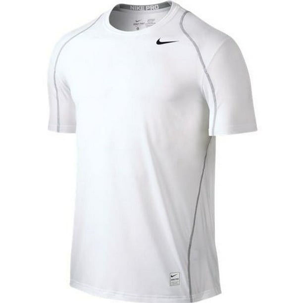 Prestige Perennial advice Nike Pro Cool Fitted Men's Dri-FIT Short Sleeve Shirt 703104-100 White -  Walmart.com