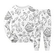 thumbnail image 1 of MEZZALL Ensemble de Pyjama Peint à la Main pour Enfants DIY Graffiti, Blanc, 4-5 Ans, 1 of 3