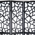 thumbnail image 4 of Roundhill Furniture Giyano Rice Paper/Wood 4-Panel Screen Room Divider in Black, 4 of 7