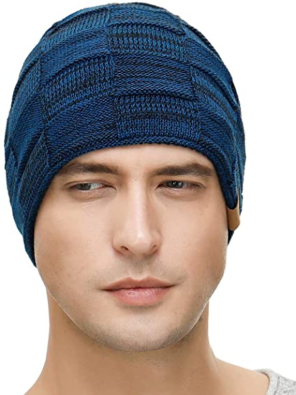 2 Slouchy Beanies for Men Winter Hats 