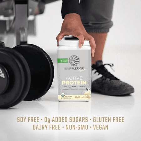 Sunwarrior Sport Organic Active Protein Vanilla Vegan Protein Powder 20 Servings