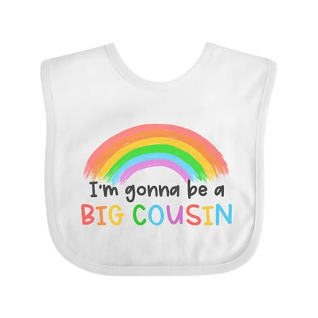 

Inktastic I m Gonna Be a Big Cousin Rainbow Gift Baby Boy or Baby Girl Bib