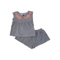 thumbnail image 1 of Infant Baby Girls Navy Blue Geo Sleeveless Top Short Set 6M, 1 of 1
