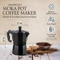 thumbnail image 3 of Cafetera Mixpresso Moka de aluminio con taza de café de 150 ml, 3 of 9