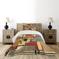 thumbnail image 3 of Ambesonne Music Quilted Bedspread Set 2 Pcs, Geometric Guitar Funky, Twin Size, Multicolor, 3 of 4