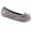 Ash, variant on Women's Stretch Satin ECO Comfort Ballerina Slipper (Ash, M)
