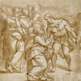 thumbnail image 3 of Tibaldi, Pellegrino 15x15 Black Modern Framed Museum Art Print Titled - The Incredulity of Thomas, 3 of 5