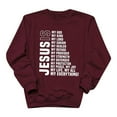 thumbnail image 2 of Women's Sweatshirts 2025 Jesus Sweatshirt Christian Sweatshirts Long Sleeve Crewneck Pullover Top Sweatshirt for Women, 2 of 4