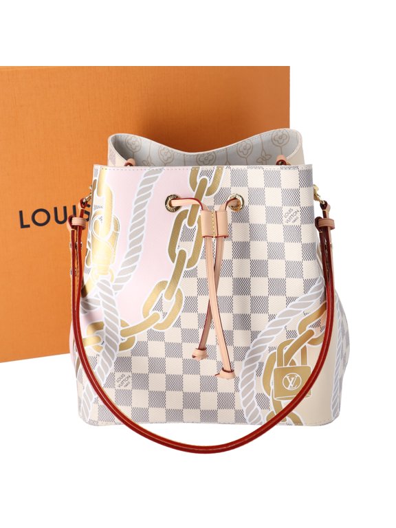 Pre-Owned Louis Vuitton Neonoe MM Nautical Shoulder Bag N40474 Azur Damier