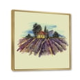thumbnail image 3 of Designart 'Landscape With Blooming Lavender and Village House' Traditional Framed Canvas Wall Art Print, 3 of 5