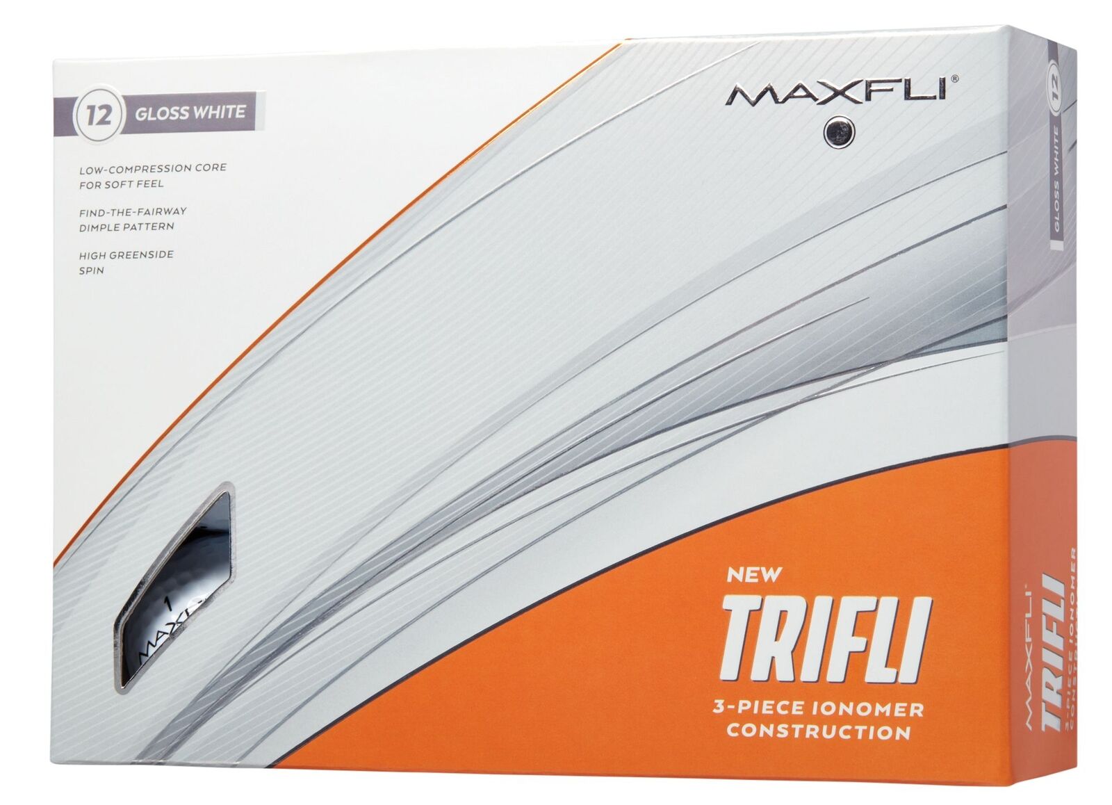 Maxfli 2023 TriFli Gloss White Golf Balls 1 Dozen