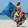 thumbnail image 6 of ZhuoLiL Beach Towels for Girls 150x75cm Benthos Print Warm Blanket Pet Blanket Children Shawl Beach Towel Gifts For Family And Friend, 6 of 9