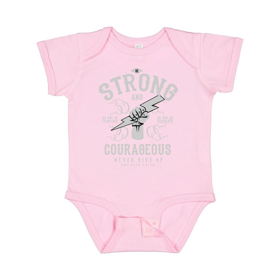 Inktastic Be Strong and Courageous Boys or Girls Baby Bodysuit