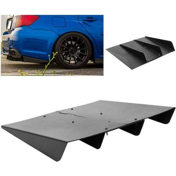 Universal Rear Bumper Spoiler, Duokon Rear Bumper Diffuser,22x21in Rear Bumper Diffuser 4 Fins Spoiler Protector