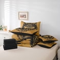 thumbnail image 5 of Manfei Wild Wolves 7-Piece Twin Bedding Sets,Jungle Wildlife Wolf Bedding Comforter Set,Black Orange Sheet Sets For Boys,Super Cozy Room Decor Reversible, 5 of 7