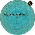 thumbnail image 5 of Jaipur Art And Craft Indian Blue Round Cotton Area Rug Hand Braided Natural Modern Rug for Home Décor (10x10 Sq Ft), 5 of 6