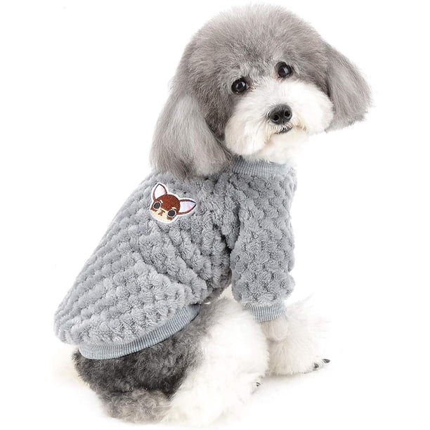 Suéter polar para perros pequeños/gatos, abrigos de invierno cálidos, suéteres para mascotas, chaqueta para cachorros, camisa, talla S