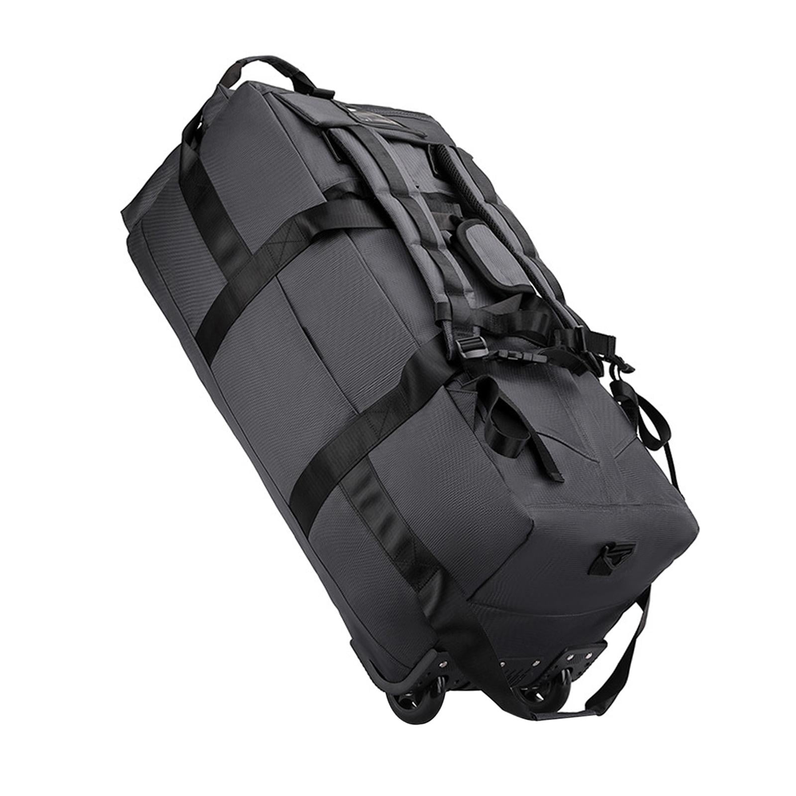 LeeQinersw Duffel Bag with Wheels Backpack for Business Trip Camping Storage Bag Sports Gray