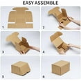 thumbnail image 4 of 6x4x3 Small Shipping Boxes Set of 40, Brown Corrugated Cardboard Mailer Box for Packing, Mailing, Business, 4 of 5