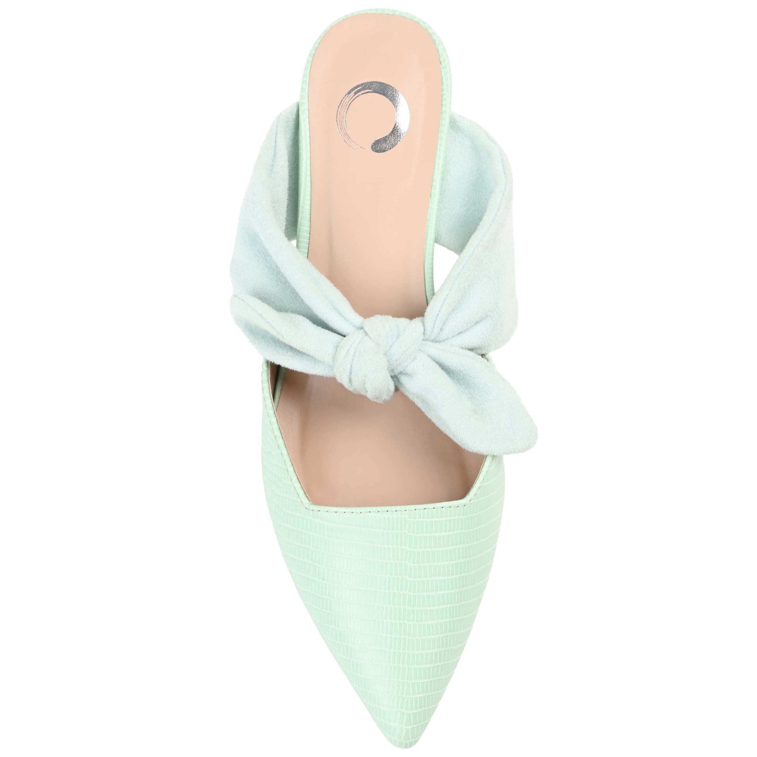 Journee Womens Melora Slip On Pointed Toe Mules Flats
