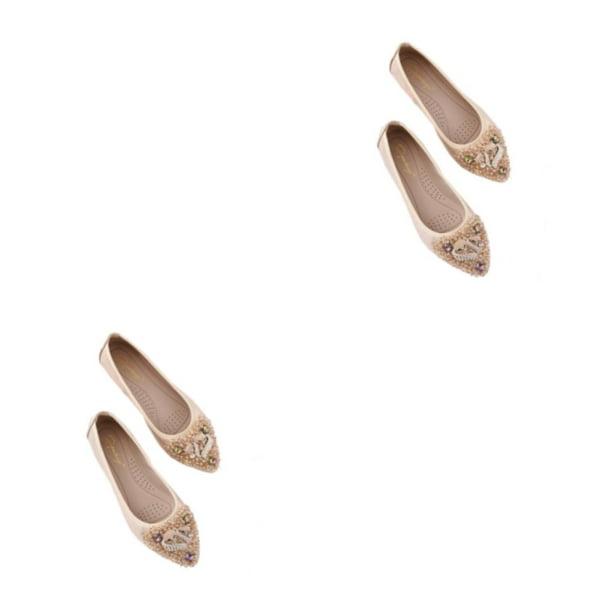 Sonducket 1 par de mocasines de diamantes de imitación para mujeres que trabajan, zapatos de estilo informal para niñas y banquetes, calzado de Type9 NO9
