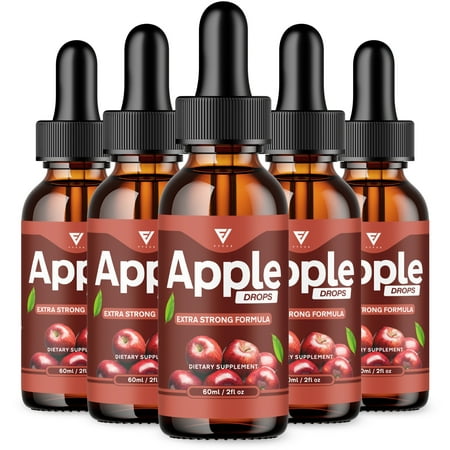 (5 Pack) Apple Drops Extra Strong Formula AppleDrops Dietary Supplement (10oz)