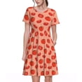 thumbnail image 1 of Balery Tomato Vestidos sueltos de manga corta para mujer, vestidos de verano 2025, vestidos casuales de corte A con vuelo., 1 of 6