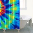 thumbnail image 4 of Colorful Rainbow Tie Dye Spiral Pattern Shower Curtain 84"x72" ,Bathroom Decorative Shower Curtains Set with 12 Hooks,Modern Waterproof Washable Shower Curtain, 4 of 6