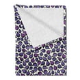 thumbnail image 2 of Fruit Soft Flannel Fleece Throw Blanket, Pattern with Abstract Figs in Purple Shades Healthy Eating Dieting, Cozy Plush for Indoor and Outdoor Use, 60" x 80", Blue Violet Purple, by Ambesonne, 2 of 5