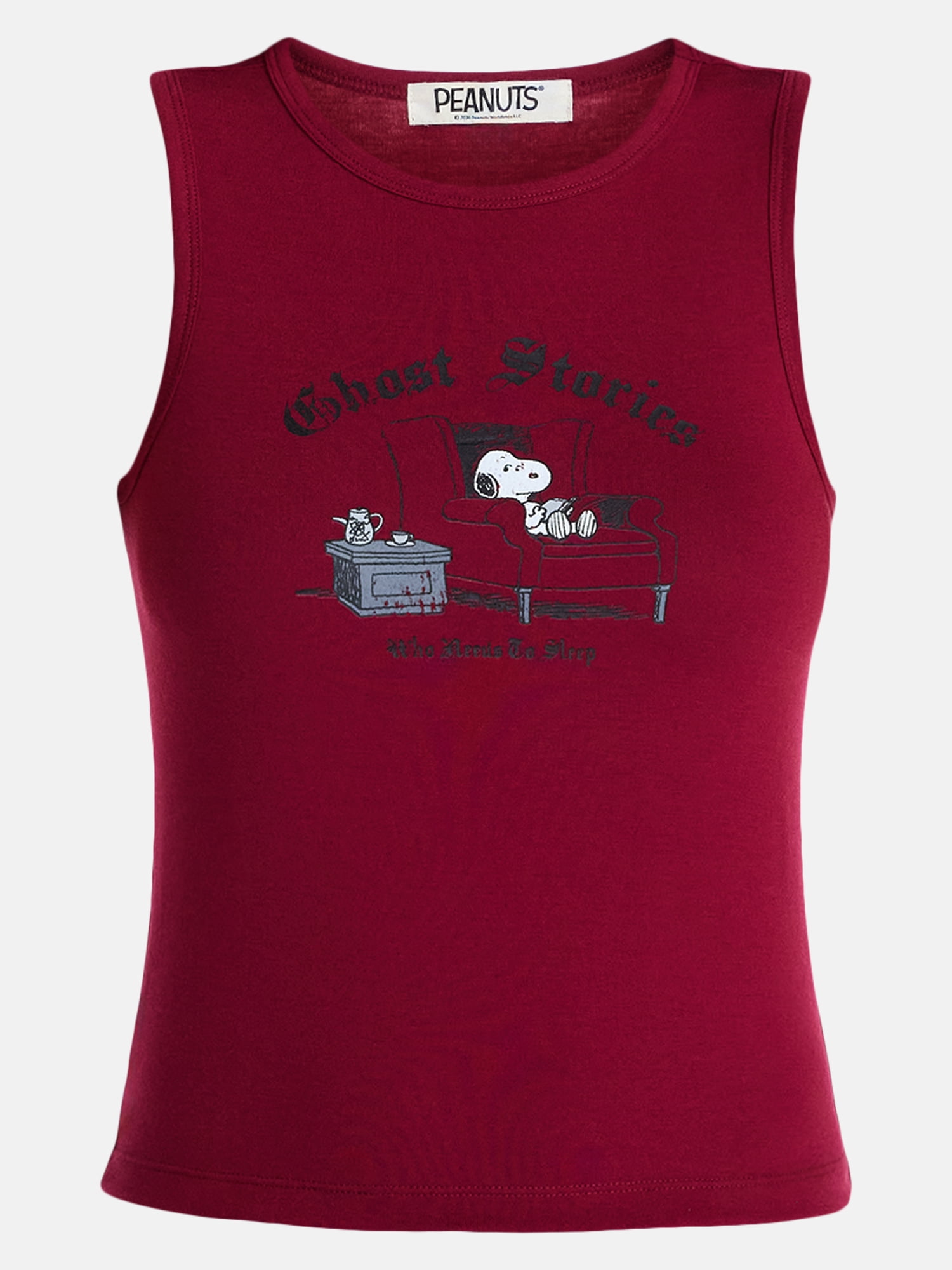 Peanuts Women's and Women's Plus Size Snoopy Ghost Stories Sleep Tank Top, Sizes XS-2X