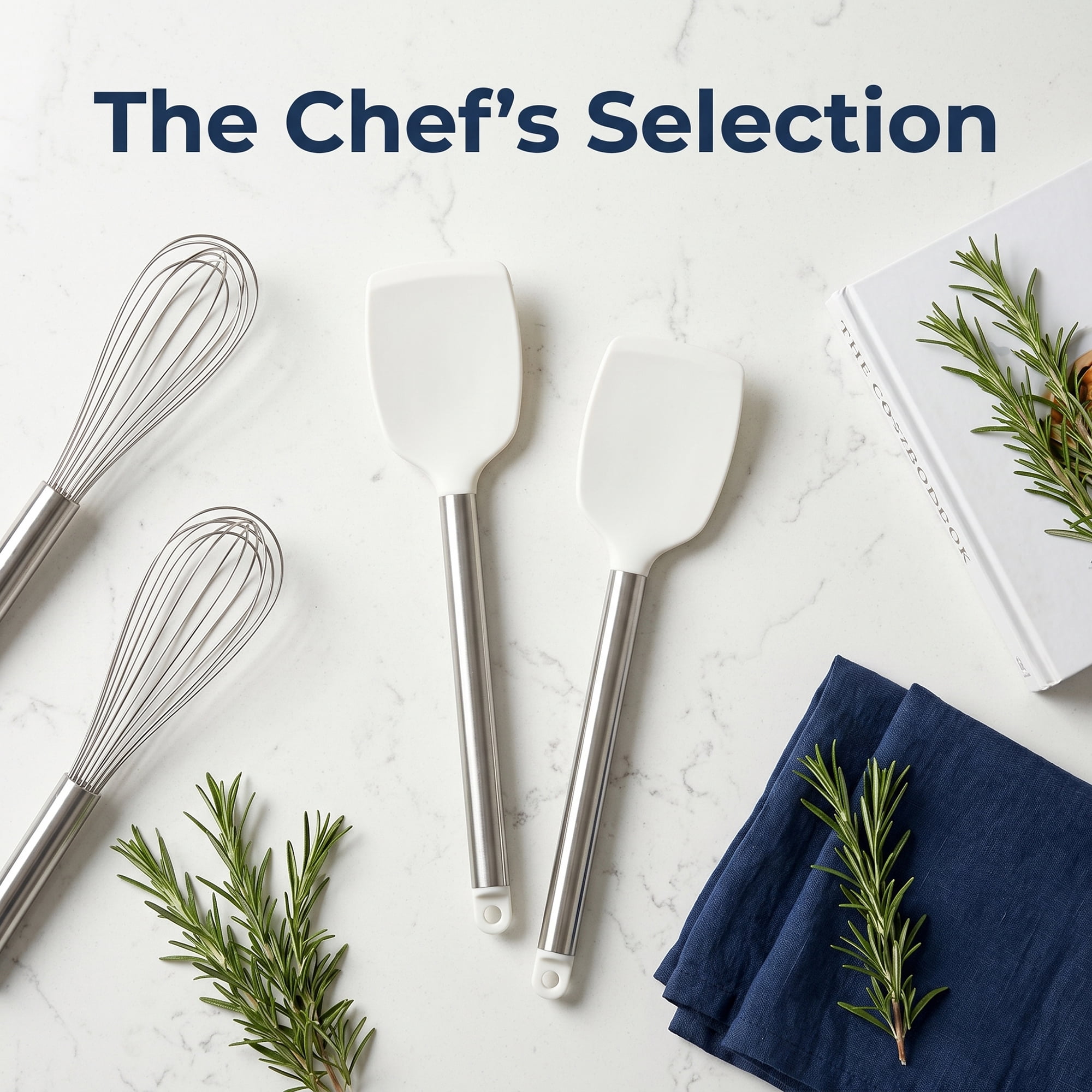 Unique Bargains Silicone Spatula Set, Kitchen Utensils with Rubber Tips Beige 13.4x3 in