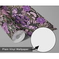 thumbnail image 6 of S4Sassy Botanical Wallpaper - Purple Wall Covering, 25" X 120" Self-Adhesive Vinyl Walls Paper, Wall Wrap, Easy Diy Walls Covering For Farmhouse Bedroom, Living Room, Cabinets, Living Spaces, 6 of 8