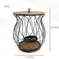 thumbnail image 4 of Sulace Classical Iron Craft Coffee Capsule Storage Basket Home Decor Multiple Color Options (0291-Pineapple Hole-Golden), 4 of 24