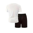thumbnail image 4 of TKKCS Mens 2 Piece Activewear Sets- Pullover Summer Casual Lightweight Short Sleeve Crew Neck T-Shirt and Drawstring Shorts Tracksuits Outfits Clear Size M, 4 of 5
