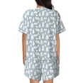 thumbnail image 6 of Rateoe Polar Bears And Snowy Winter Pattern Women's Short-Sleeved Pajama Set - 2 Piece Soft and Lightweight Sleepwear Set-Large, 6 of 7