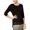 Black - jet, variant on NY Collection Womens Knit Layered Pullover Sweater