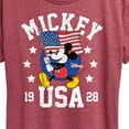 thumbnail image 3 of Disney - Mickey Waving Flag Usa - Women's Short Sleeve Graphic T-Shirt, 3 of 5