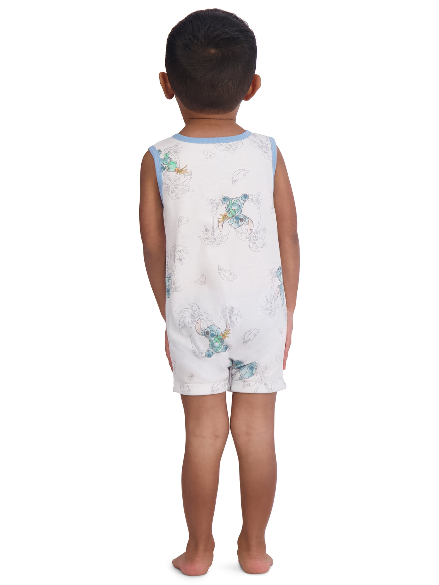 Stitch Baby Boys’ Short Sleeve and Sleeveless Romper Set, 2-Piece, Sizes 0/3M-24M