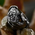 thumbnail image 2 of PAMTIER Men's Stainless Steel Domineering Crocodile Skull Head Biker Ring Vintage Punk Band Skeleton Alligator Wrap Shape Wild Animal Charm Size 13, 2 of 6