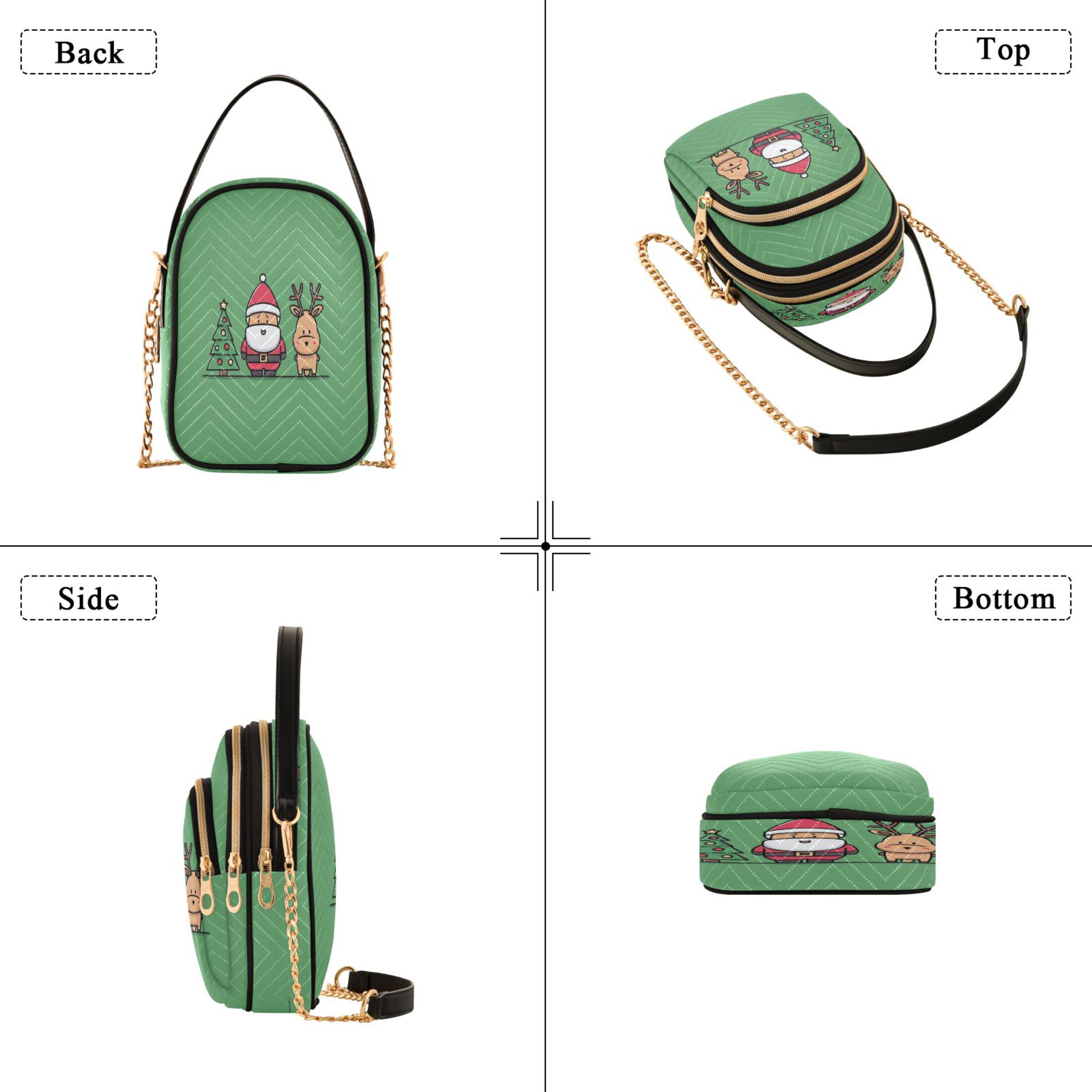 IAUYY Small Crossbody Bags for Women 15*21*8cm Leather Purses for Women Removable Strap with 3 Zipper Pocket Applicable to Birthday Gifts for Women,Charming Cartoon Characters