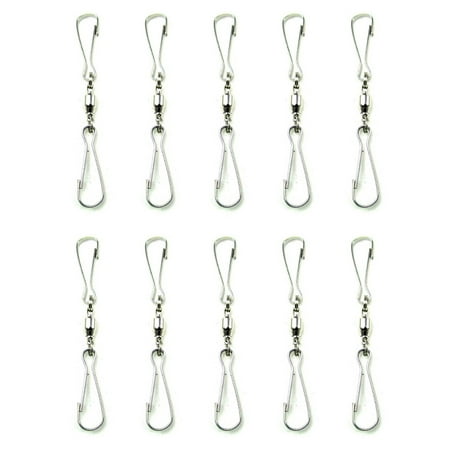 

GWONG 4/5/8/10/20/100Pcs Spinning Wind Spinner Swivel Hook Display Turn Twirl Hanger