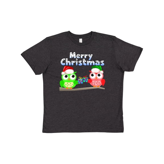 Inktastic Merry Christmas Owls Youth T-Shirt
