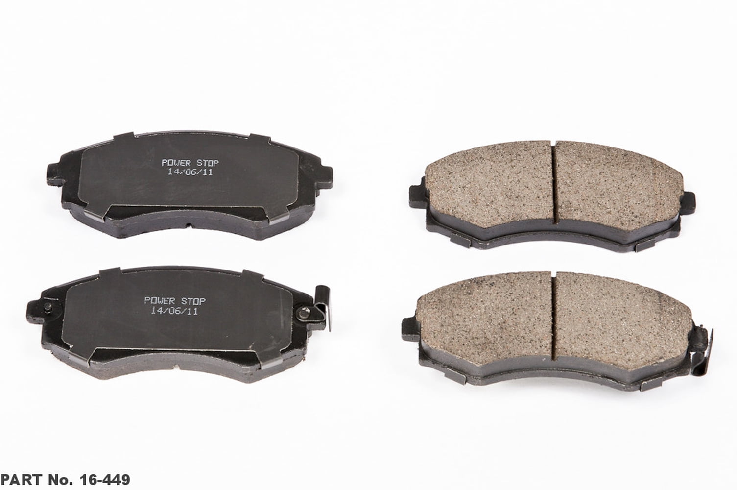 Disc Brake Pad Set-Front Z16 Low-Dust Ceramic Brake Pads Front Power Stop