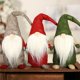 thumbnail image 5 of De pie sin rostro Santa muñeca de juguete árbol de Navidad gnomo de Navidad vaso colgante asistente ventana de espectáculo regalo de vacaciones rojo + gris + verde Advancent ZHF0244, 5 of 7