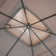 thumbnail image 4 of Furniture of America Vanj 13 ft. x 10 ft. Outdoor Patio Gazebo with All Around Netting, Brown, 4 of 7
