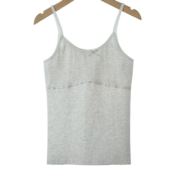 JIKNTTR Girls Camisole Soft Stretch Undershirts Training Bras Tank Tops Comfort Fit Layering Top For Everyday Wear T-Shirts Stylish Basic Tees