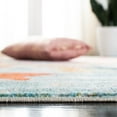 thumbnail image 4 of SAFAVIEH Lillian Duncan Abstract Floral Area Rug, Blue/Orange, 5'3" x 7'7", 4 of 9